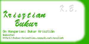 krisztian bukur business card