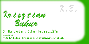 krisztian bukur business card